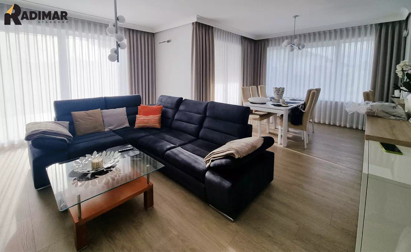 firany szyte na wymiar i zasłony do salonu